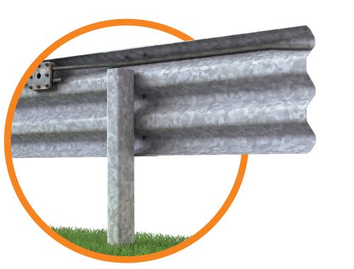 H2-W5 3 ondes 2011 - Glissière de sécurité Marcegaglia Buildtech - Hauteur hors sol 940±30 mm - Acier galvanisé_1