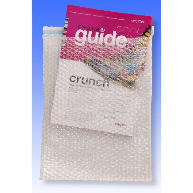 Sachets bulles avec adhésif repositionnable - 30x40cm + rabat 5cm - par 50 - Transparent - Polyethylene basse densité - 30% matière recyclée_1
