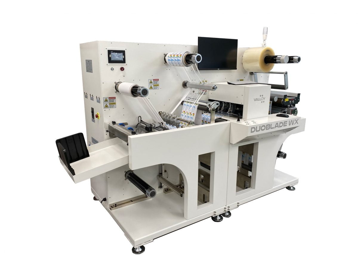 Système de découpe d'étiquettes numériques - Valloy Duoblade WX I - solution tout-en-un avec laminage, refendage et découpe rapide_1
