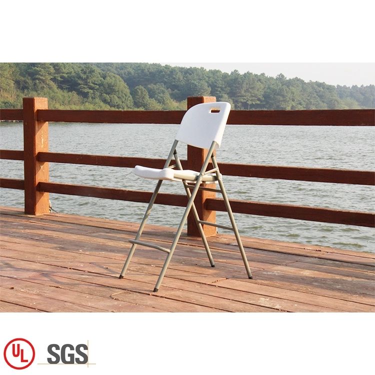 ZL-D55 - Chaise pliante commerciale contemporaine - Zhejiang Huzoli Metal Products Co., Ltd - siège moulé blanc et cadre en acier pliable_1