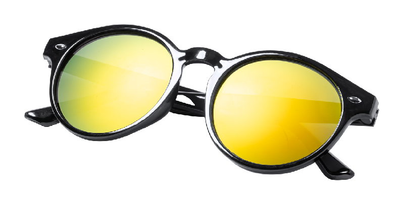 Lunettes de soleil en RPET - Protection UV 400 - Verres métalliques - Couleur jaune_1