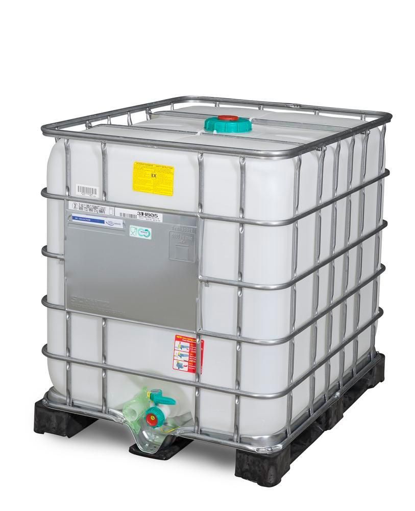 266173W - Cuve IBC produits dangereux ATEX, 1000 litres, palette PE, certification UN 31HA1/Y_1