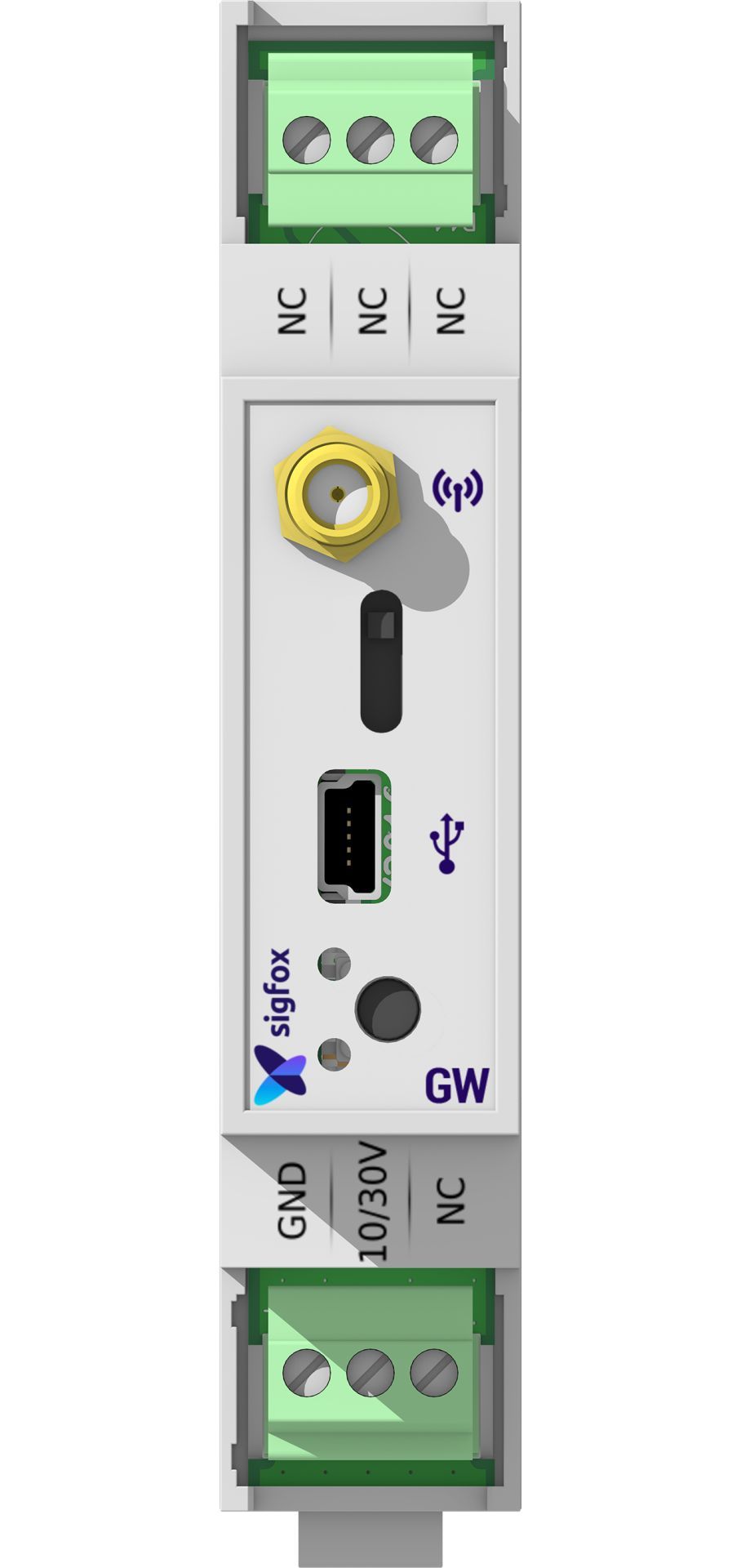 Modem radio ACW/SF8-GW - Répéteur Sigfox - Boîtier Rail DIN - Connecteur antenne SMA_1