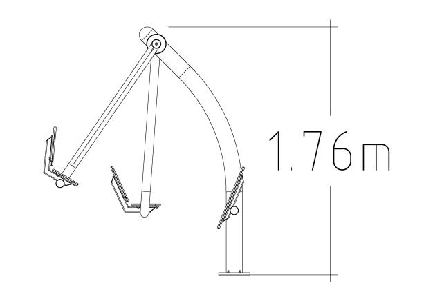 Équipement de fitness extérieur - Gym Leg Press Hags 8073108 - 2 utilisateurs, sûr et ergonomique_1