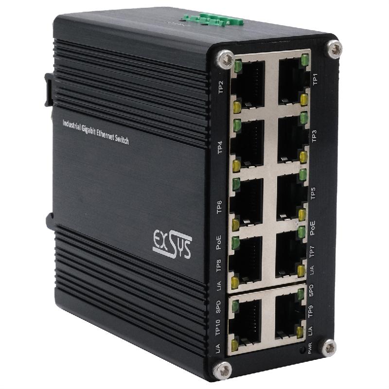 EXSYS EX-62025PoE Switch Ethernet industriel 10 ports PoE, non géré_1