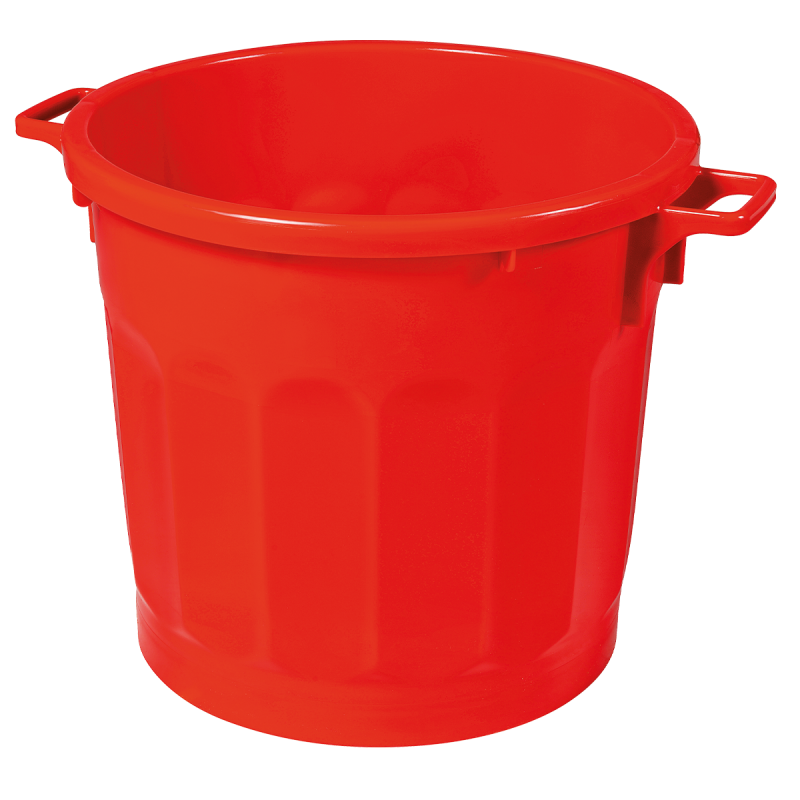 Poubelle ronde tri sélectif 75L Gilac - Rouge_1