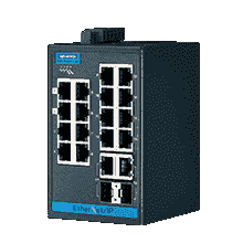 Switch Rail DIN industriel ProView 16 ports FE + 2 Gigabits -40°C à 75°C - Référence EKI-5626CI-EI-AE - Advantech_1