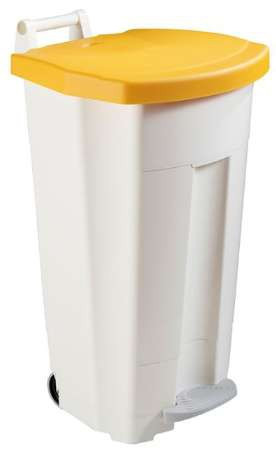 POUBELLE a pedale 90l BOOGY blanc avec couvercle coloris au choix_1