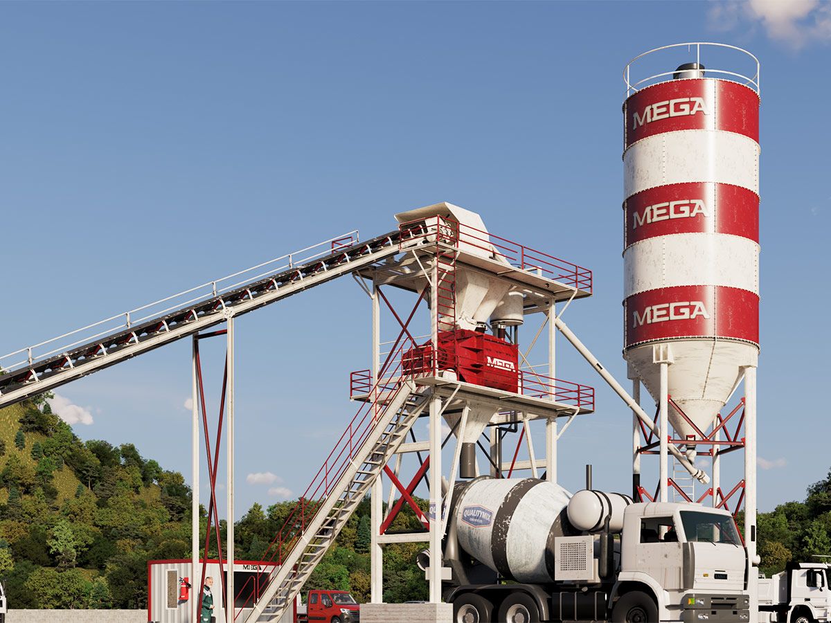 Centrale à béton de 60 m³ - Malaxeur double arbre 1 500 L - Silo 60 tonnes - Automatisation et installation gratuite_1
