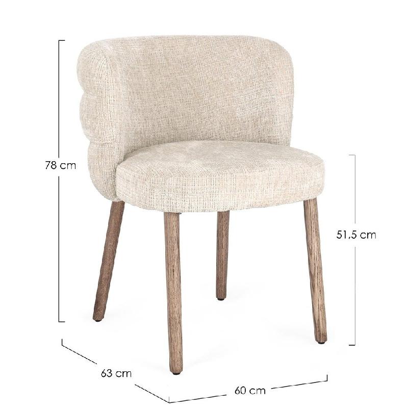 Fauteuil Ilma brillant/chêne 60 x 63 x 78 cm - Par 2_1