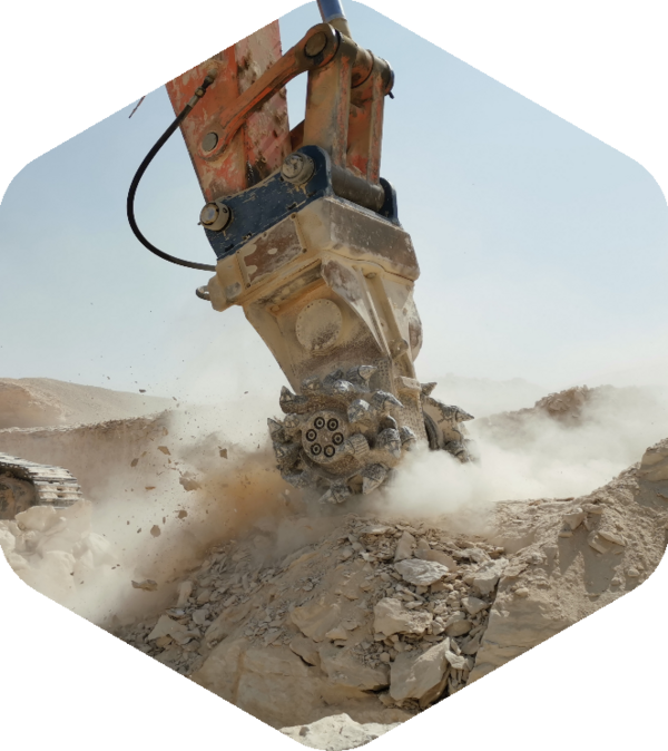 Fraise tambour de chantier pour travaux de terrassement - Puissance kw15 - 400 - KR_1