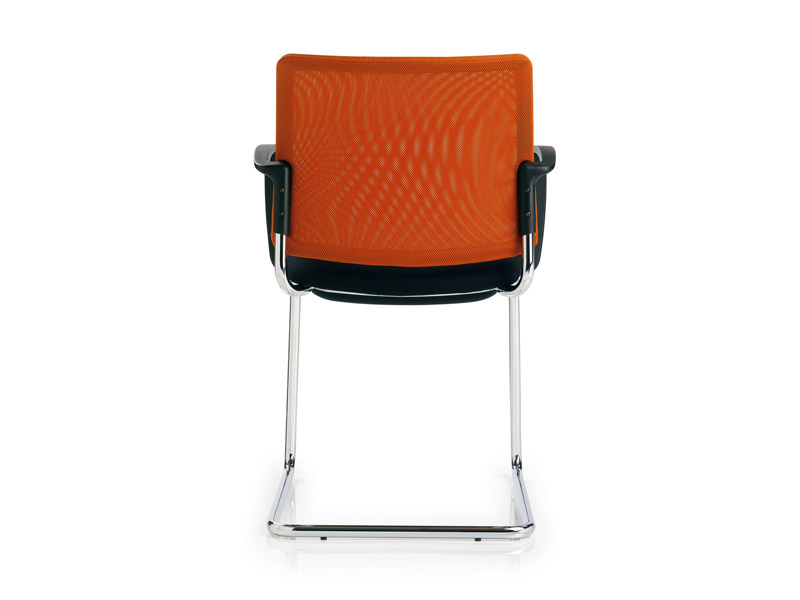 Lot de 2 sièges de réunion Edora - Dimensions compactes - Structure en acier chromé et tissu polyester résistant_1