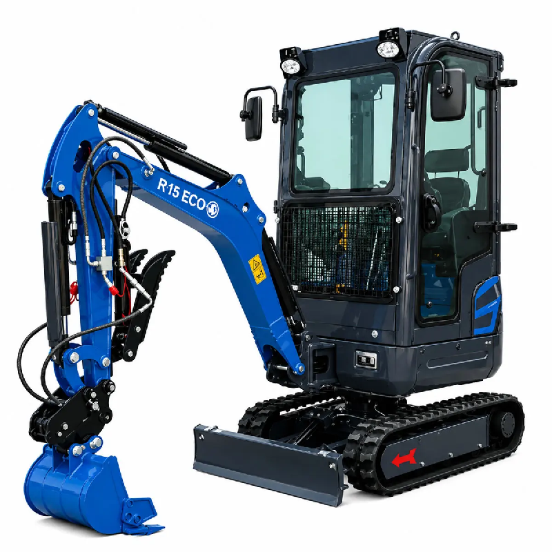 Mini-pelle RIPPA R15-5 avec cabine 1500 kg + 3 godets_1