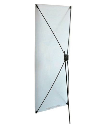 X banner éco - Totem stand pliable 70x180 cm - Structure simple face pour visuel à œillets_1