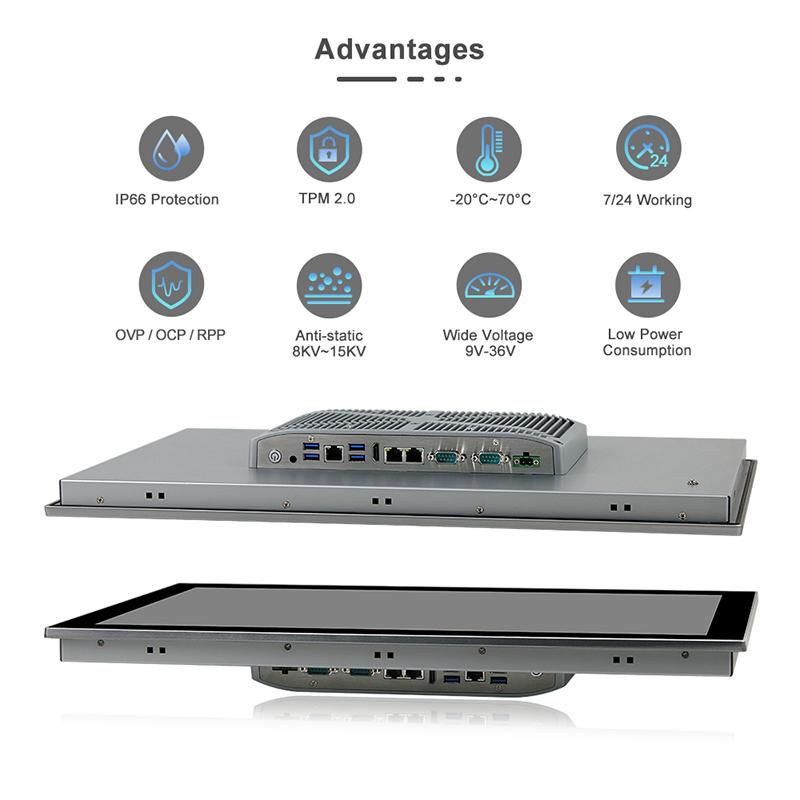 Panel PC industriel fanless 12,1 pouces - Intel Core 12e génération - EVI-12WDC-12th_1