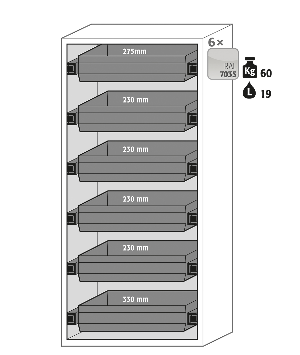 Armoire de sécurité S-CLASSIC-90 modèle S90.196.090.WDAS - Réf 30205-002-33711 - Type 90 pour substances dangereuses inflammables_1