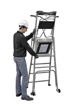 Plateforme de travail individuelle avec 4 marches antidérapantes