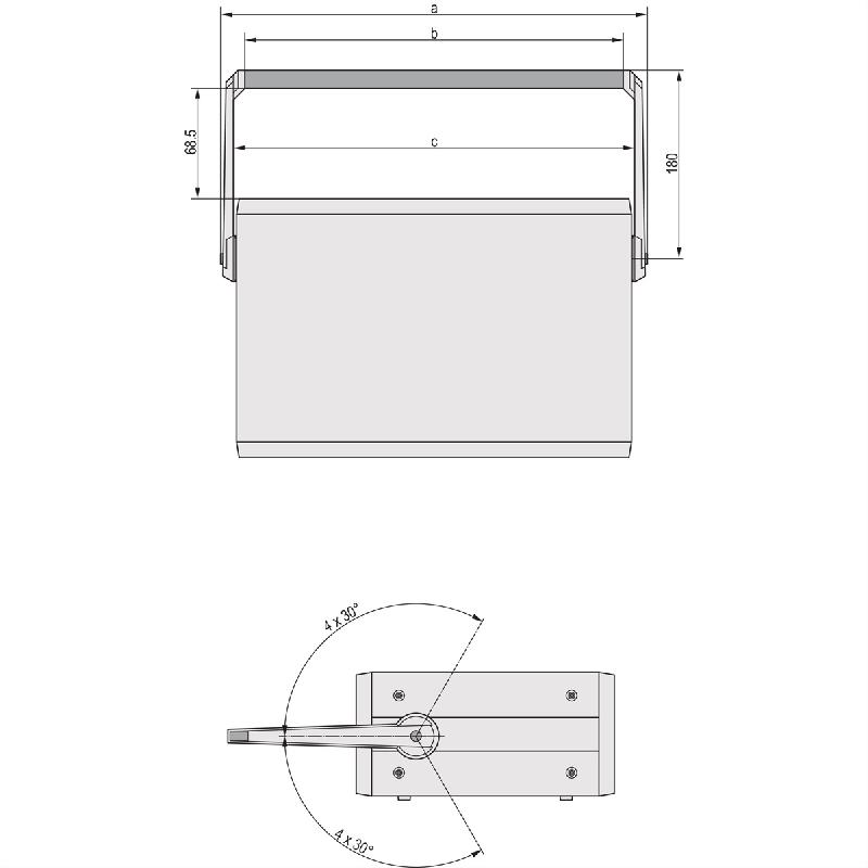 SCHROFF CompacPRO Poignée basculante, 2 U, 84 HP_1