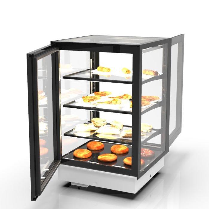 Vitrine chauffante INTEGRA Drop-In - 4 niveaux - 600 mm - H815 mm | Sayl Barcelona - 815 mm, Accès avant et arrière_1