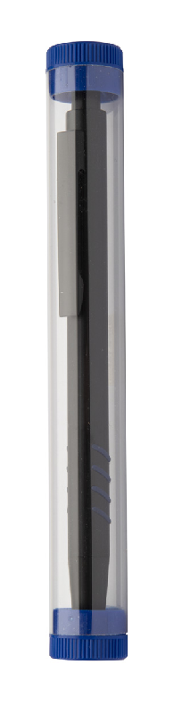 Stylo à bille stylet en aluminium - grip, embout caoutchouc, gravure colorée - encre bleue_1