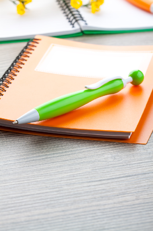 Stylo à bille en plastique - encre bleue - couleur vert citron - 12g_1