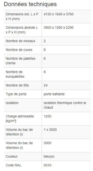 185540W - Conteneur de stockage 2 PK 414 OTE ISO isolé en laine de roche avec bac de rétention intégré_1