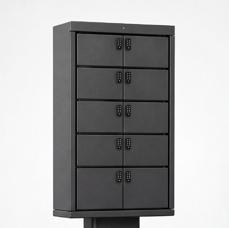 Casier de recharge pour smartphones - Libre-service sécurisé - 10 compartiments USB-C et Lightning_1