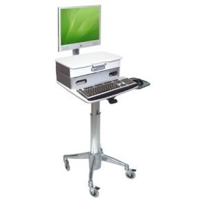 Chariot informatique médical - Flat Panel / Laptop Drawer Cart H Class - ErgonoFlex - réglable en hauteur 23,58 kg_1