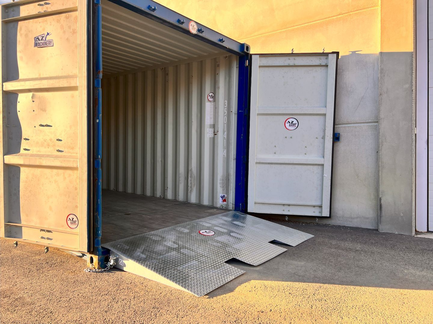 Rampe d'accès pour conteneur au sol - 100% galvanisée à chaud - Capacité 6T - AZ Ramp HCRN-06 GAV_1