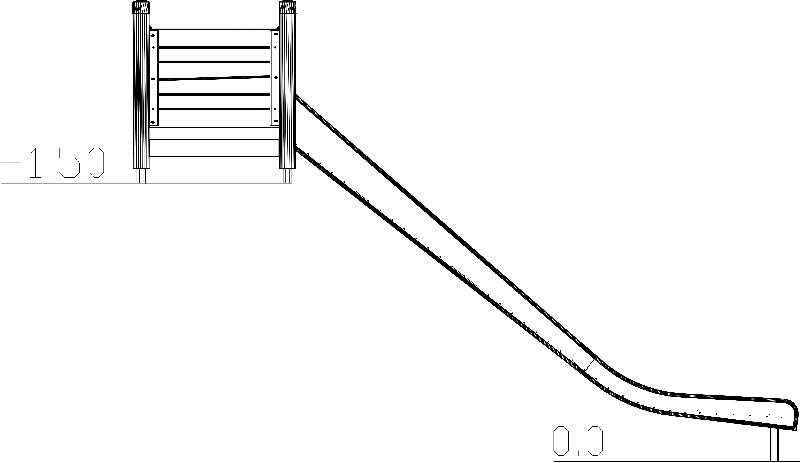 Toboggan 0.45/2.2m avec plate-forme - Réf 8066799 - HAGS_1