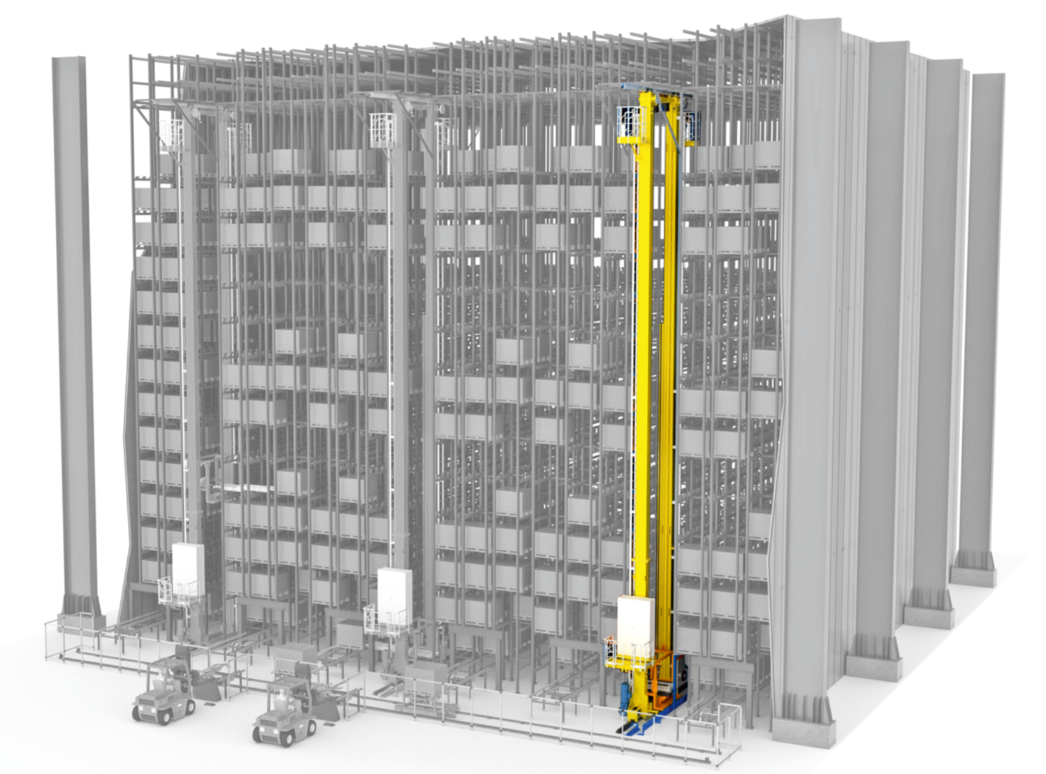 Transstockeur pour le stockage vertical et automatisé de pièces jusqu'à 40 m de hauteur_1
