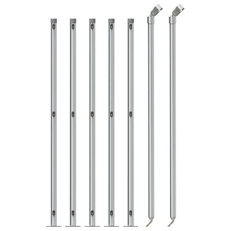Vidaxl clôture en mailles de chaîne avec bride argenté 1x10 m 154033_1