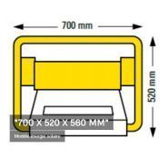 Arceau de parking Priva Park - Myd'l - Jaune - Fonctionnement solaire ou non - Dimensions 700 x 520 x 560 mm_1