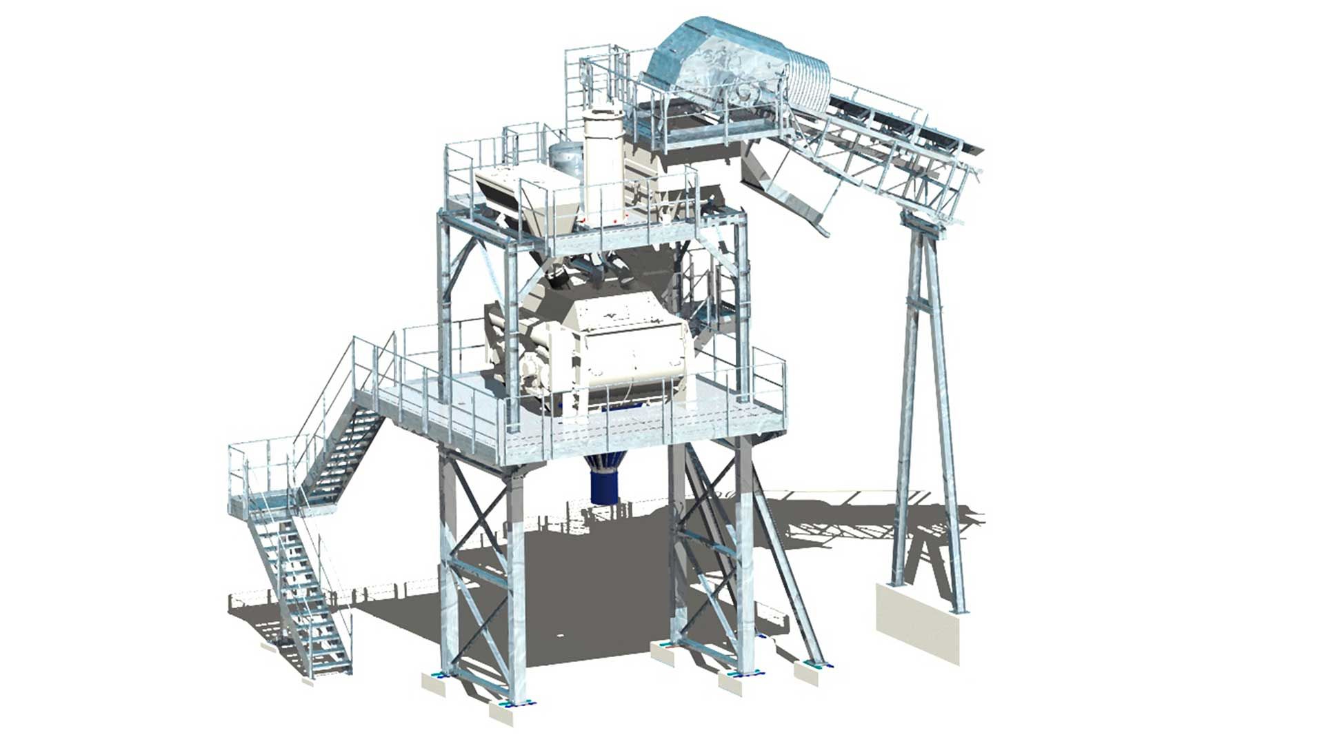 Centrale à béton CBS 105–150 S/T B Elba - Ammann France - Débit de 114 à 161 m³/h - Modulaire et anticorrosion_1