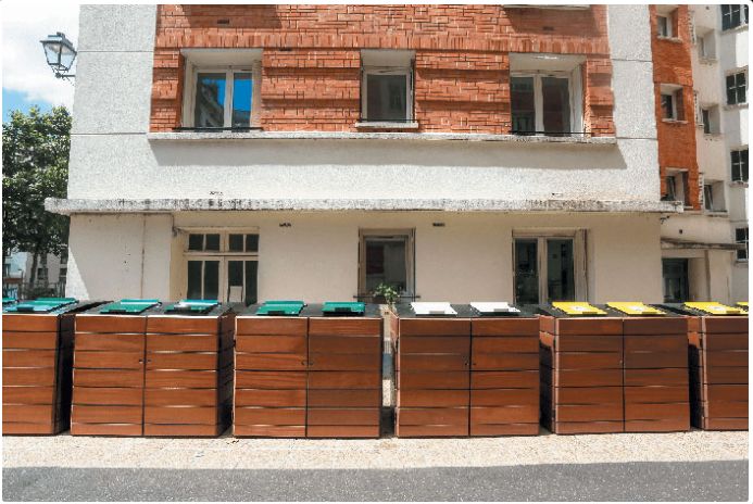 Cache-conteneurs design en bois exotique