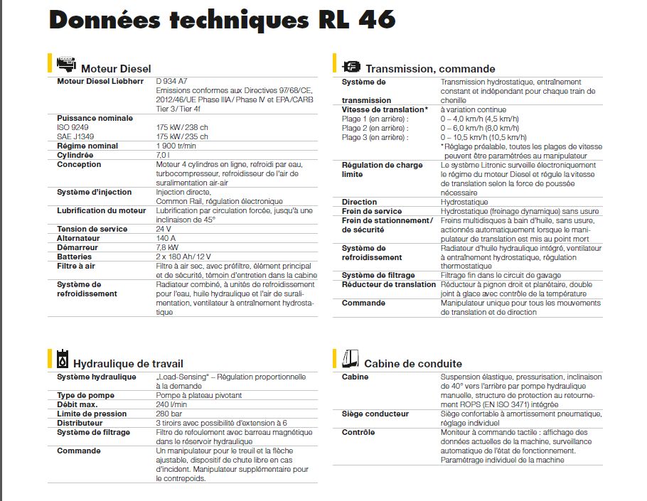 RL 46 - Poseur de canalisations - Liebherr-Mining Equipment Colmar - 35 100 kg - Capacité de levage 46 700 kg - Phase IV_1