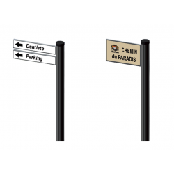 Signalétique drapeau WP Signalisation - Kit complet avec mât et plaque de rue personnalisable_1