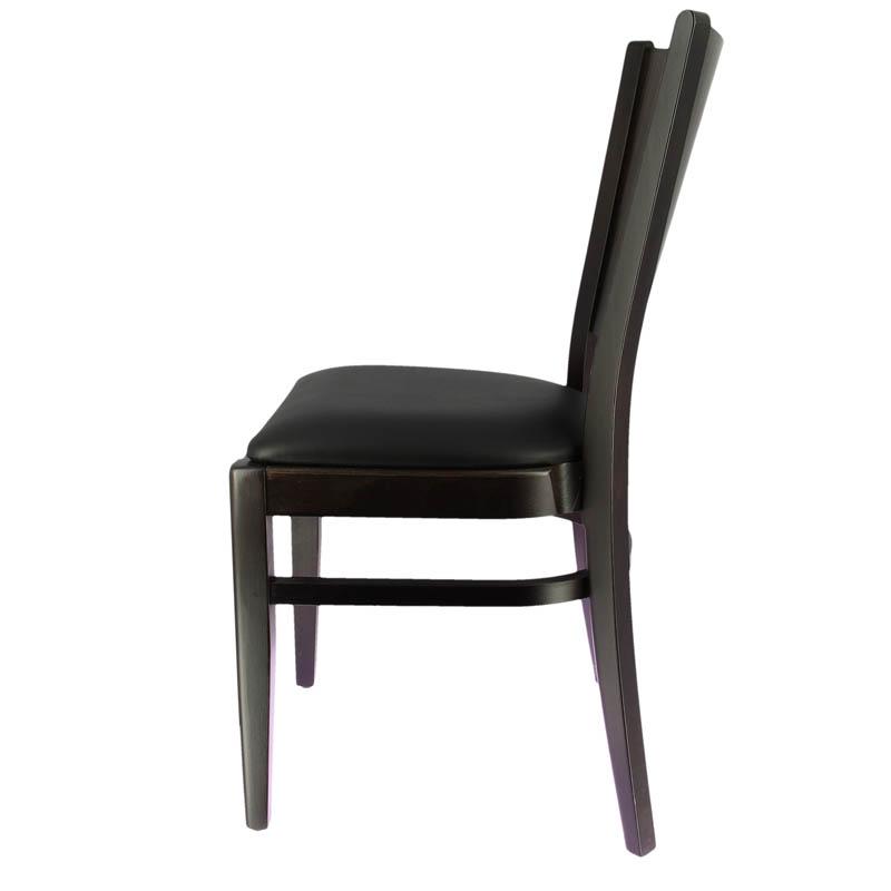 Chaise restaurant Régina marron foncé - NOIR_1