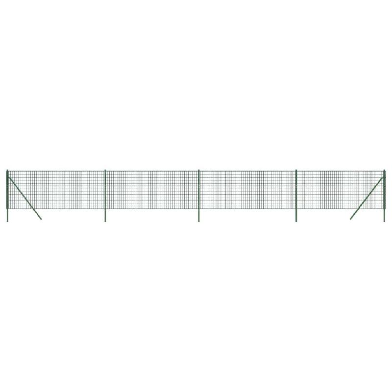 Vidaxl clôture en treillis métallique vert 1,1x10 m acier galvanisé 154050_1