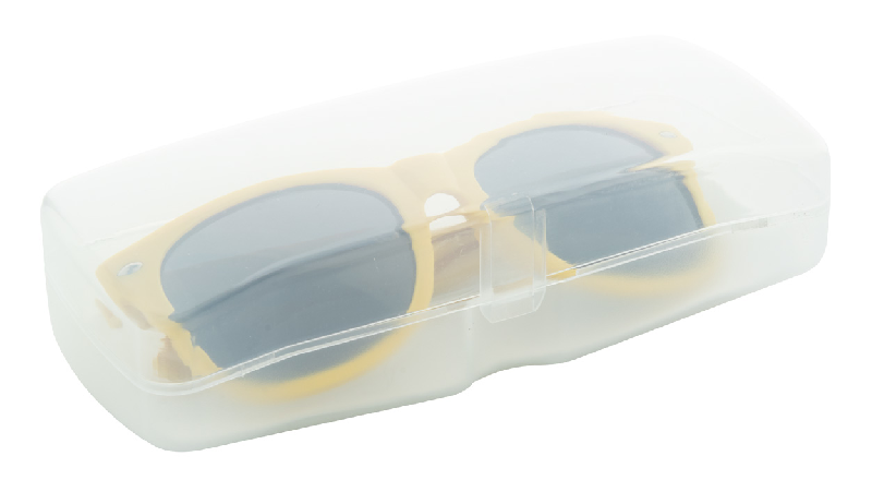 Étui à lunettes en plastique - rembourrage - couleur blanc - poids 65 gr_1