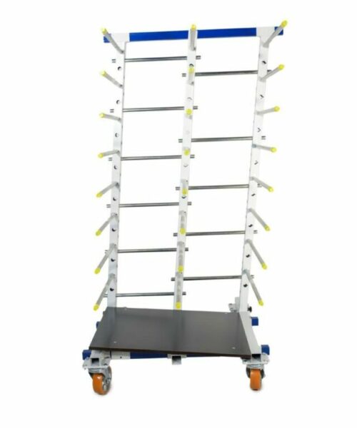 Chariot à étagères polyvalent et maniable pour le séchage de peinture et le transport - MASTERFLEX LT_1