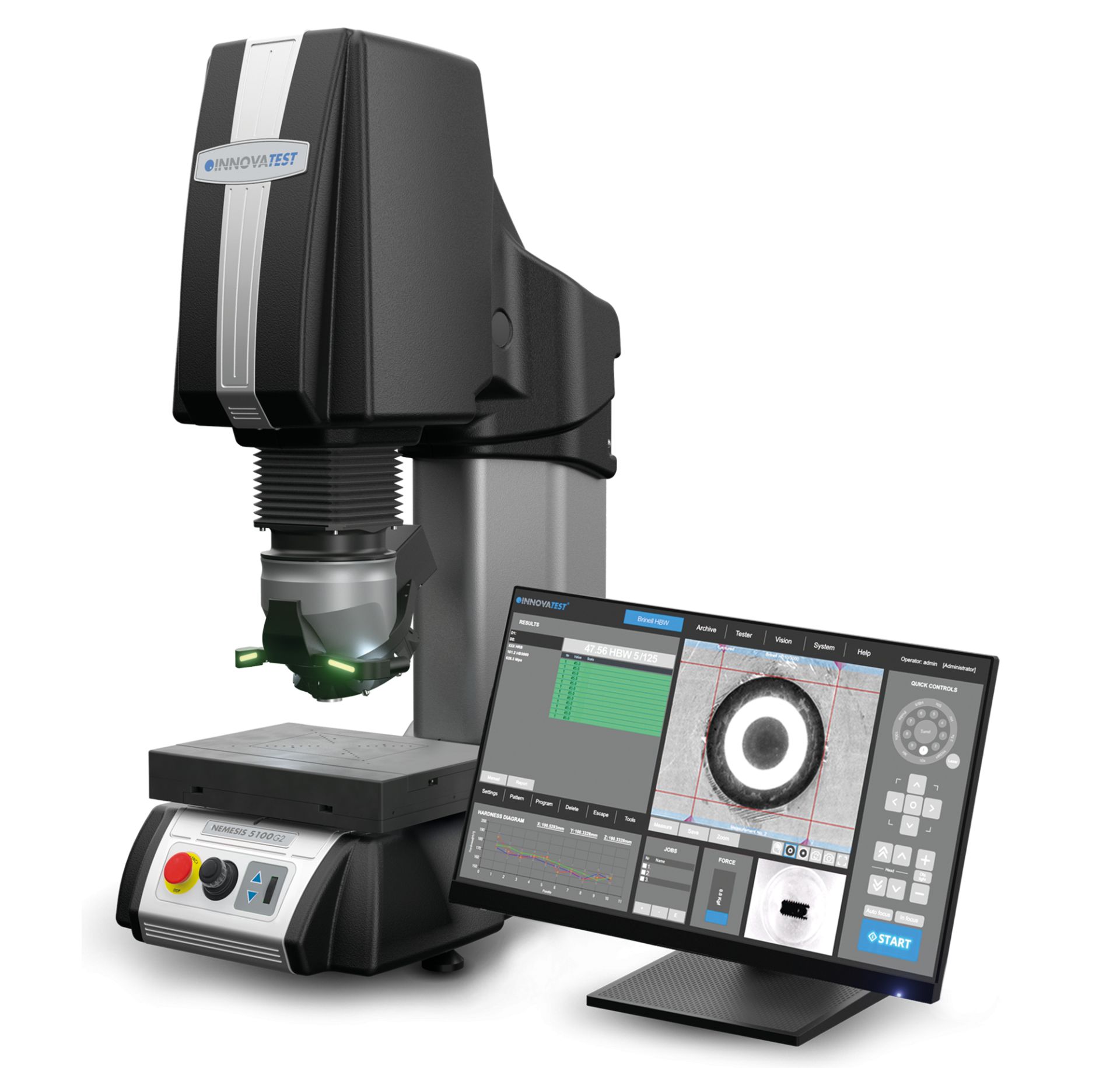 Duromètre universel performant - NEMESIS 5100G2 - Rockwell, Vickers, Knoop et Brinell - INNOVATEST FRANCE_0