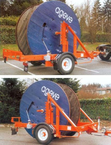 Remorque SIPREL pour transport de tourets de câbles ou tubes