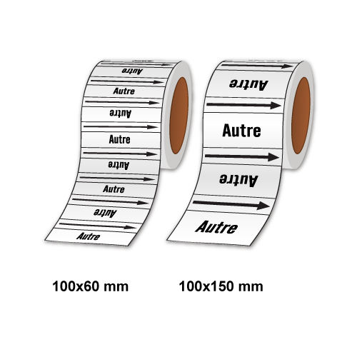 Étiquettes adhésives de marqueur de tuyauterie autre blanc_1