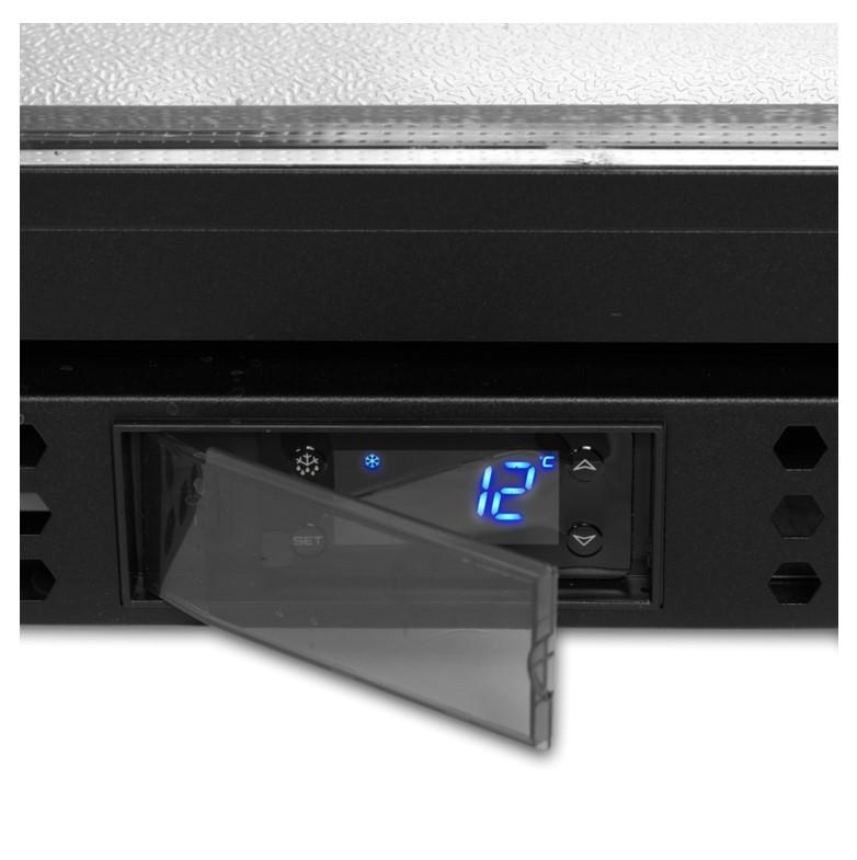 Arrière - bar 2 portes vitrées coulissantes et 4 clayettes chromées - 182 L | Tefcold - BA26S_1