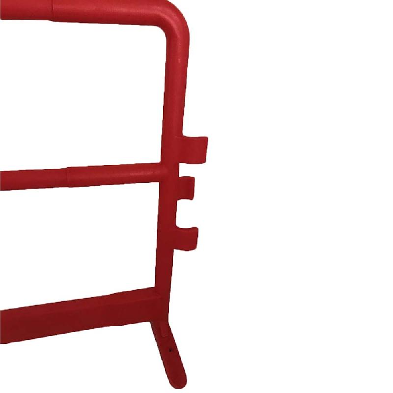 Barrière de chantier en polyéthylène rotomoulé - rouge - 150 cm x 100 cm x 40 cm - PLAST'UP ROTOMOULAGE_1