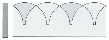Bordure ondulée réversible 66 x 24 x 3 cm - idéale pour aménagement de voirie_1