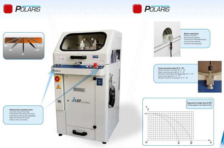 Polaris - Tronçonneuse mono tête - Lame en carbure Ø 450 mm - Moteur triphasé 1,8 kW_1