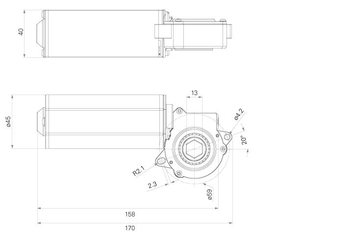 TGM7 - Motoréducteurs compacts à courant continu - TiMOTION Technology Co - Couple 7,2Nm après réduction_1