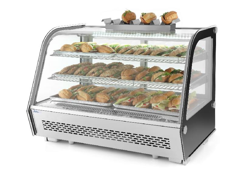 Vitrine réfrigérée de présentation pâtisserie positive 160L HENDI_1